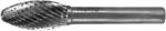 RUKO Freze Biax Forma H, Flacara, carbura de Wolfram (cb), 3.0 X 6.0 / 38.0 X 3.0 (RK.116216)