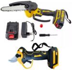  Tho akkumulátoros ágvágó szett. - Akkus láncfűrész és metszőolló- M-9034 (5497)