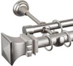  Parga Dupla Kárnyszerelvény - Króm Matt - 400 cm