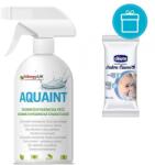 AQUAINT CHICCO Nedves törlőkendő cumihoz 16 db + AQUAINT 500 ml - feedo