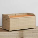 vidaXL Kertre Kész Tárolópad - Polyrattan - 100x50x52 cm (365951)