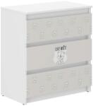  Ifjúsági 3 fiókos Komód - Maci - fehér
