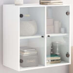 vidaXL fehér faliszekrény üvegajtókkal 68 x 37 x 68, 5 cm (836490)