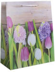  Virágos Dísztáska - Tulipán és Jácint - Matt - 18x23 cm (PTRPP0090-6258)