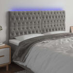 vidaXL Bársony Ágyvédő LED-es Világítással - 180x7x118/128 cm (3122820)