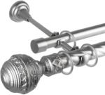  Venetia Dupla Függönyrúd - Ezüst - 360 cm (VENETIA - D03-360)