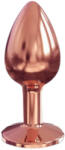 Dorcel Diamond Plug S - алуминиева анална тапа - малка (розово злато) - lovesexshop