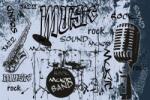  Rock and Roll Zenei Poszter Tapéta - Vlies - 375x250 cm (MS-329)