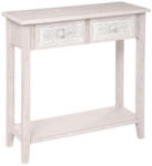  Elegáns Fehér Előszoba Konzolasztal - 2 Fiókkal