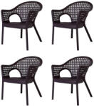  GardenComfort XXL Műrattan Kerti Szék - 4 db (SAJDP5999125105781FS)