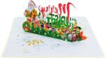 Kiriori Carte de felicitare Kiriori Pop-up - Moș Crăciun (CSICH194PAEN)