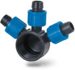 Poelsan osztó, csepegtető öntözőhöz, 3 kör, 20x1" B, PN10