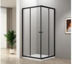 SAPHO AQUALINE AGGA BLACK zuhanykabin, 80x80x185cm, matt fekete profil/transzparent üveg (BLF808)