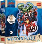 Trefl Puzzle din lemn pentru copii Trefl din 50 piese - Aventurile Răzbunătorilor (20256) Puzzle