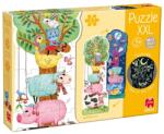 Goula Puzzle progresiv Goula - Animale, zi și noapte, cu piese XXL (50217) Puzzle