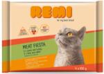 Remi Hrana umeda pentru pisici adulte Remi Miel/Curcan si Vitel/Iepure 4x100gr