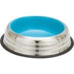 Enjoy Castron din inox pentru pisici Enjoy Blue&Silver Stripes 230 ml