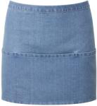 Premier Workwear Rövid pincérkötény zsebekkel - Kék denim (PR155-1000351251)