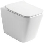 Eros QUADRO padlón álló WC - WC ülőkével komplett - perem nélküli öblítés - alsó / hátsó kifolyású (8254003F) - globalvivamarket