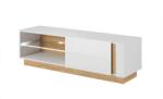 TEMPO KONDELA CITY fehér és barna mdf tv szekrény 138 cm
