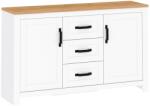 TEMPO KONDELA LANZETTE fehér mdf komód