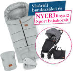 Petite & Mars Jibot 3in1 Téli Szett Jasie Quiet Grey Bundazsák Kézmelegítő és Kesztyű Babakocsira