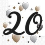 Procos Milestone, Happy Birthday 20 szalvéta 20 db-os PNN92088 (PNN92088)