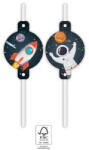 Procos Rocket Space, Űr papír szívószál, 4 db-os szett FSC PNN93742 (PNN93742)