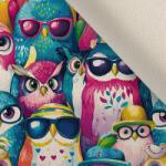 Takoy Ruházati stretch bársony színes baglyok 1