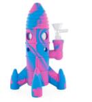 Urban Crew Bong silicon/sticla Rocket roz/albastru 20cm