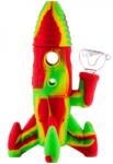 Urban Crew Bong silicon/sticla Rocket rasta 20cm