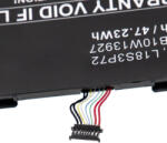 VHBW Notebook akkumulátor Lenovo 02DL021, 02DL022, 5B10W13927, 5B10W13928 - 4100 mAh 11, 52 V Li-polymer (888202852)