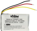 VHBW Vezeték nélküli fejhallgató elem a Bose PR-452035-höz - 240 mAh 3, 7 V Li-polimer (800111061)