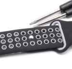 VHBW Garmin Forerunner / Approach csuklópánt - 12 + 11, 3 cm, 22 mm, szilikon, fekete, szürke (888100606)