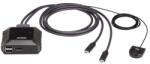 ATEN KVM превключвател, ATEN US3312, 2-портов, 4K, DisplayPort, USB-C (ATEN-US3312-AT) - hits