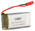 VHBW Modellkészítő eszköz akkumulátor Walkera Dragonfly HM 5G4-hez - 1100 mAh 3, 7 V Li-polimer, JST (800116031)