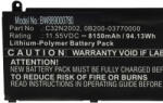 VHBW Notebook akkumulátor Asus 0B200-03770000, C32N2002 - 8150 mAh 11, 55 V Li-polymer (889000780)