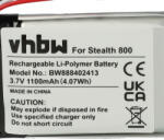 VHBW Vezeték nélküli fejhallgató akku Turtle Beach Elite 800X Gen 2, 800, 800P - 1100 mAh 3, 7 V Li-polymer (888402413)