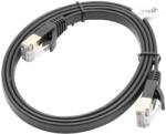 VHBW Ethernet Kábel Cat. 7 - 1m, Fekete, Lapos (888101002)