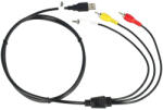 VHBW 3-RCA USB-kábel, HDD-lejátszókkal kompatibilis AV-kábel, AV-sztereó hangrendszerek - Háromszoros RCA-USB 2.0, (800108401)