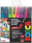 uni Marker varf 0.9-1.3 mm, culori intense, UNI Posca PC-3M, 8 culori/set