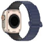 DUX DUCIS KJ pótszíj (egyedi méret, nagy, szilikon, izzadságálló, mágneses) FEKETE/SÖTÉTKÉK Apple Watch Series 5 44mm, Watch Series 4 44mm, Watch Series 3 42mm (GP-162524)