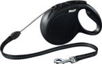 flexi FLEXI Classic, lesă șnur retractabilă câini, reflectorizant, poliester, negru, M(20kg, 8m)