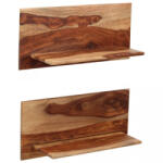 vidaXL Rafturi de perete, 2 buc. , 58x26x20 cm, lemn masiv de sheesham (247930) Raft