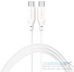 4smarts High FlexUSB-C / USB-C Szilikon töltő- és adatkábel, 60W 1.5m, fehér