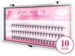 Clavier Műszempilla, csomós, C, 10 mm - Clavier Pink Silk Green Eyelash 60 db