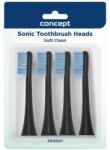 Concept Fogkefe pótfej, fekete - Concept Sonic Toothbrush Heads Soft Clean ZK0007 4 db