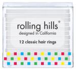 Rolling Hills Hajgumi szett - Rolling Hills Classic Hair Rings Transparent 12 db