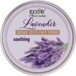 eco u Nyugtató arcradír cukorzselével és levendulával - Eco U Soothing Lavender Sugar Jelly Face Scrub 140 g