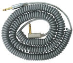 VOX VCC-090SL egyenes-pipa jack, spirális hangszerkábel - 9 méter - ezüst